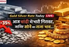Gold Silver Rate Today LIVE – 31 जनवरी 2026 को चांदी में भारी गिरावट और आज सोने का ताजा भाव