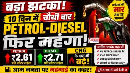 Fuel Price Shock India Petrol Diesel Price Hike 2026 latest fuel price increase news in India