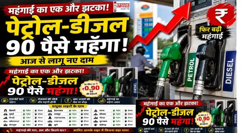 भारत में पेट्रोल और डीजल की बढ़ी हुई कीमतों को दर्शाती हाईवे और पेट्रोल पंप की तस्वीर
