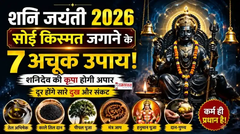 Shani Jayanti 2026 पर शनिदेव की कृपा पाने के लिए विशेष उपाय करते श्रद्धालु