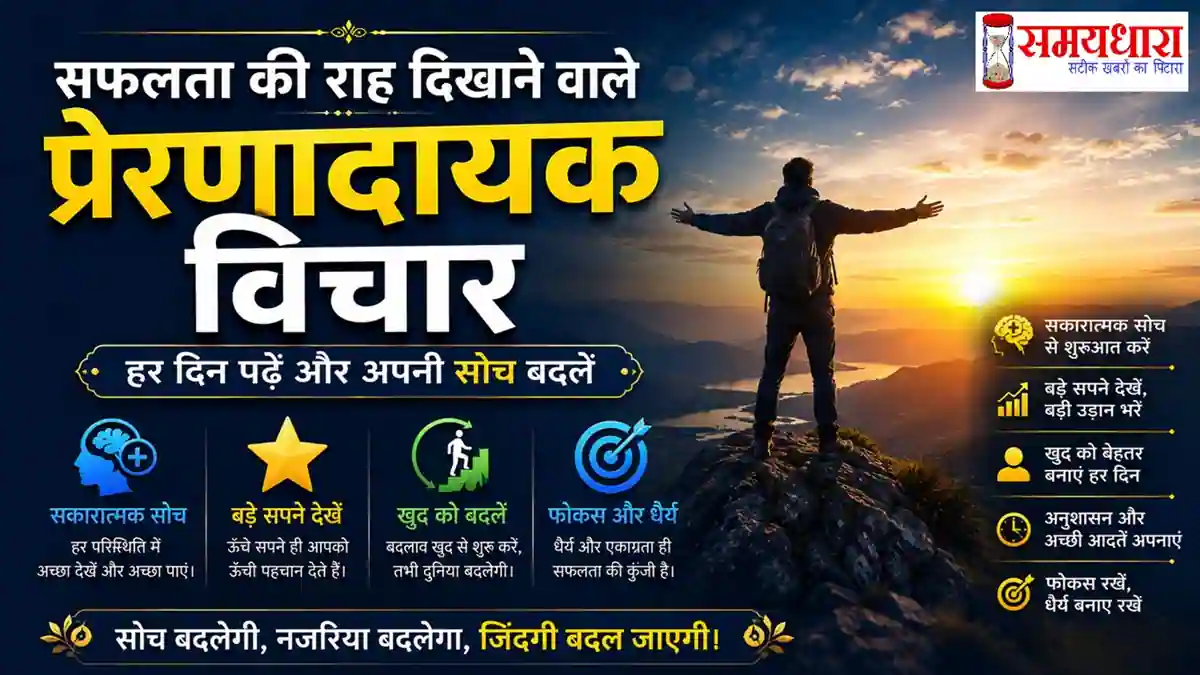 Wednesday Positive Thoughts Hindi : सफलता और सकारात्मक सोच पर 11 प्रेरणादायक विचार